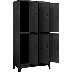 vidaXL Lockerkast 90x45x180 cm staal antracietkleurig