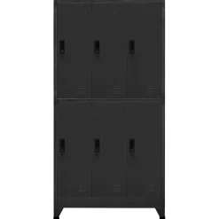 vidaXL Lockerkast 90x45x180 cm staal antracietkleurig