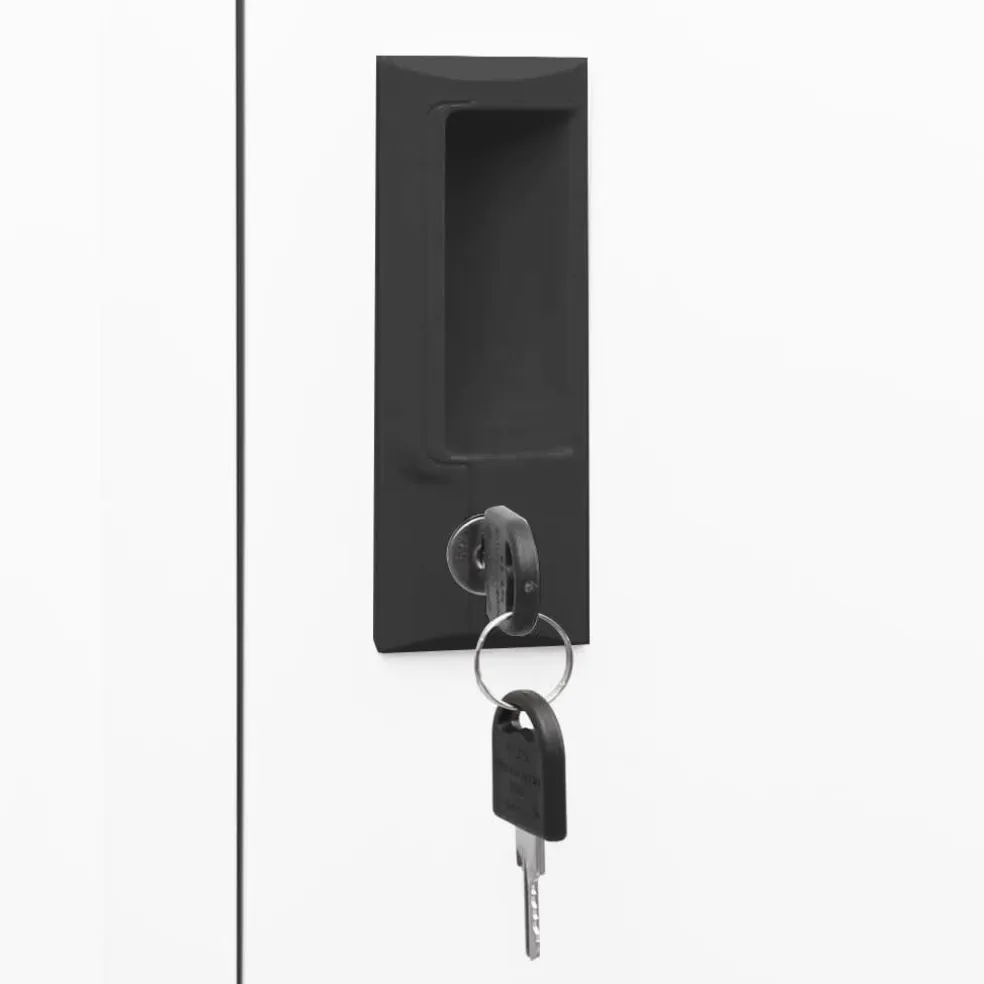vidaXL Lockerkast 38x40x180 cm staal wit