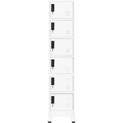 vidaXL Lockerkast 38x40x180 cm staal wit