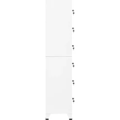 vidaXL Lockerkast 38x40x180 cm staal wit