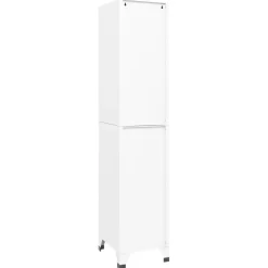 vidaXL Lockerkast 38x40x180 cm staal wit