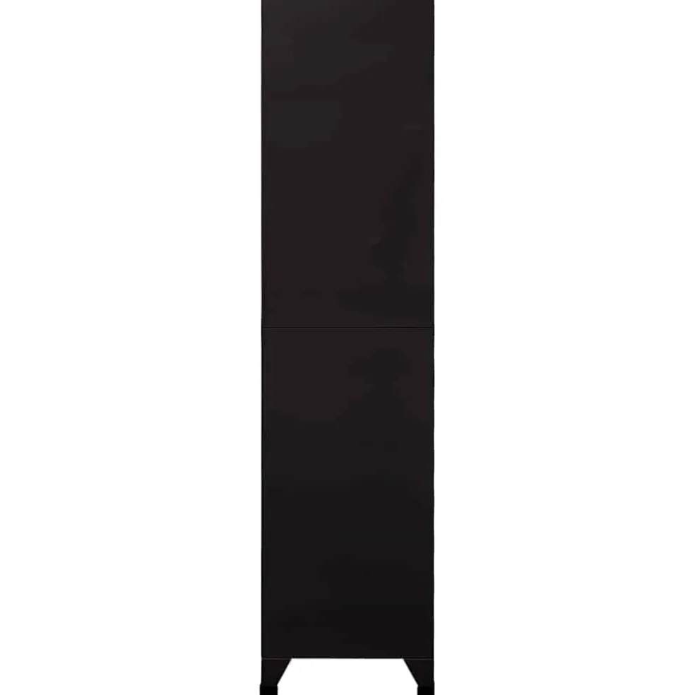 vidaXL Lockerkast 90x45x180 cm staal zwart
