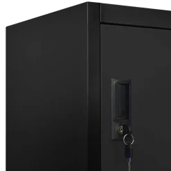 vidaXL Lockerkast 90x45x180 cm staal zwart