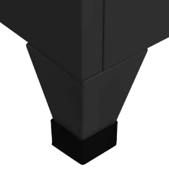 vidaXL Lockerkast 38x45x180 cm staal zwart