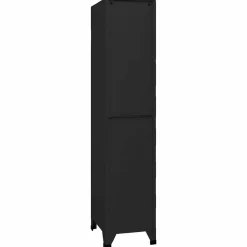 vidaXL Lockerkast 38x45x180 cm staal zwart