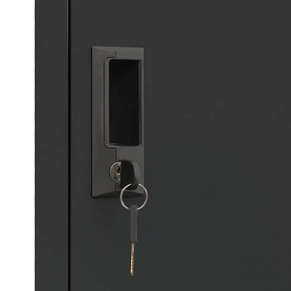 vidaXL Lockerkast 38x45x180 cm staal antracietkleurig