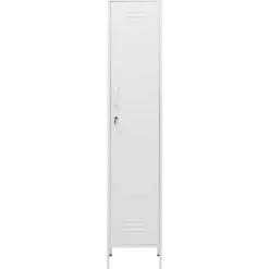 vidaXL Lockerkast 35x46x180 cm staal wit