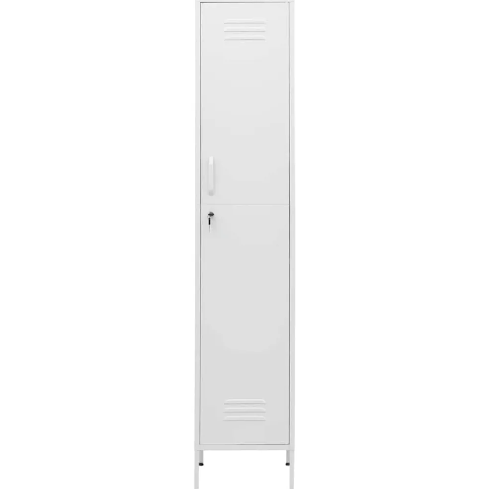 vidaXL Lockerkast 35x46x180 cm staal wit