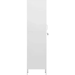 vidaXL Lockerkast 35x46x180 cm staal wit