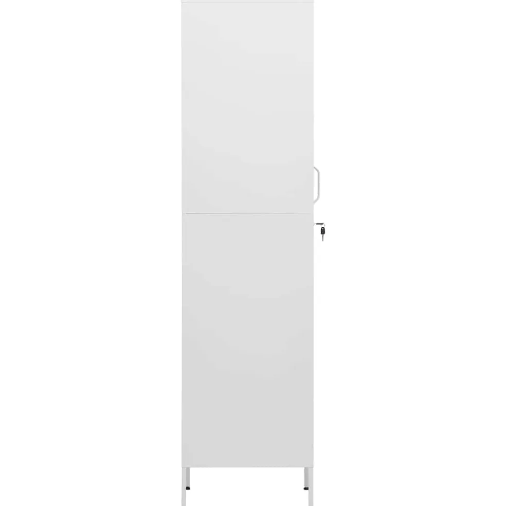 vidaXL Lockerkast 35x46x180 cm staal wit