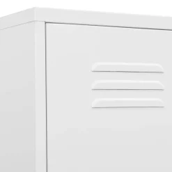 vidaXL Lockerkast 35x46x180 cm staal wit