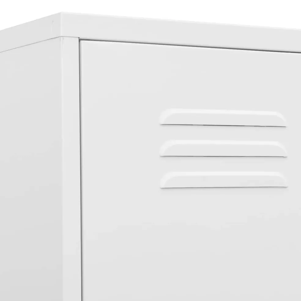 vidaXL Lockerkast 35x46x180 cm staal wit