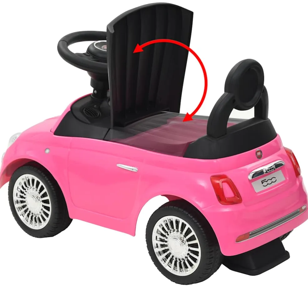 vidaXL Loopauto Fiat 500 roze