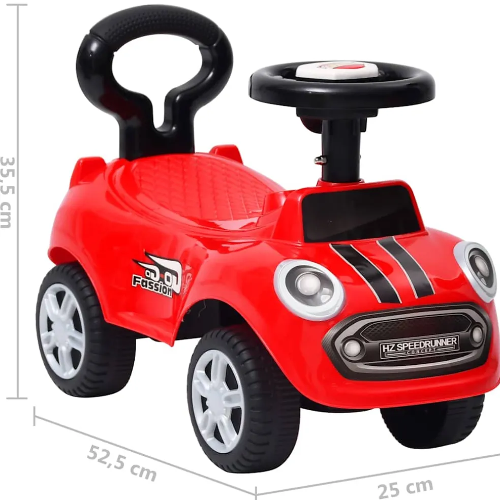 vidaXL Loopauto rood