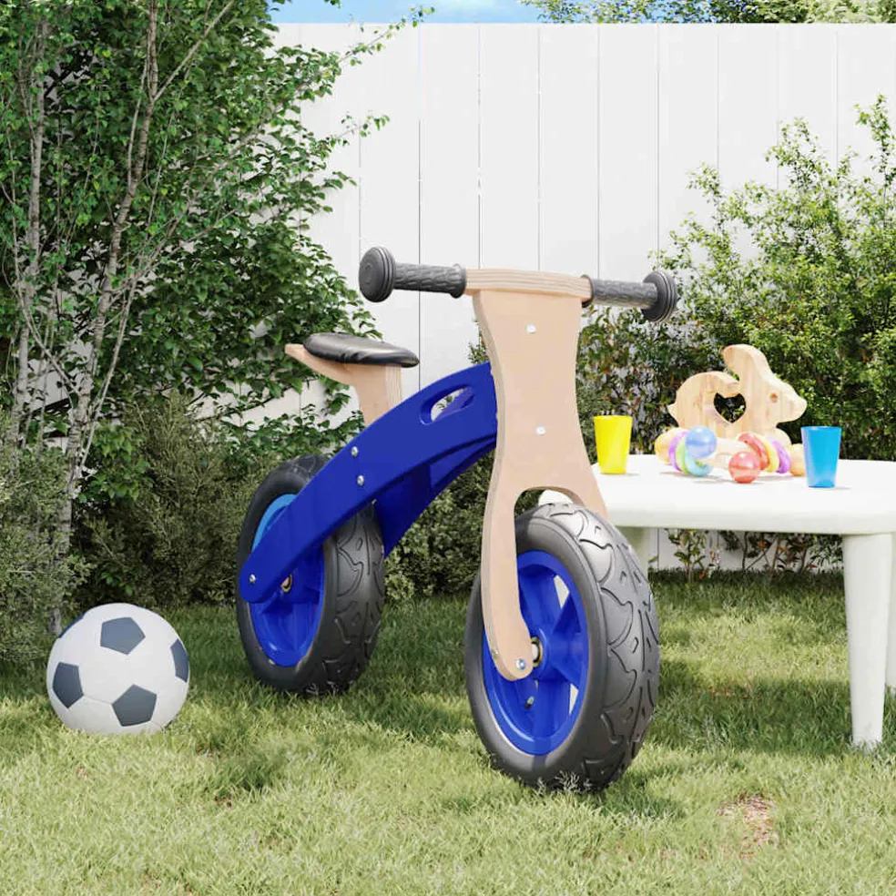 vidaXL Loopfiets voor kinderen met luchtbanden blauw