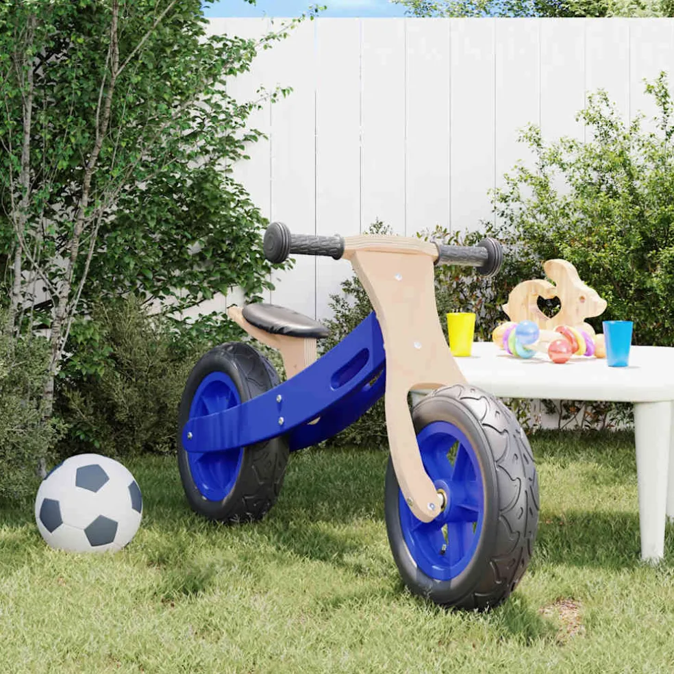 vidaXL Loopfiets voor kinderen met luchtbanden blauw
