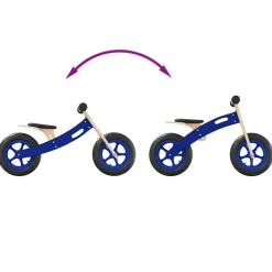 vidaXL Loopfiets voor kinderen met luchtbanden blauw