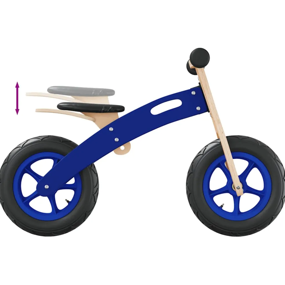 vidaXL Loopfiets voor kinderen met luchtbanden blauw
