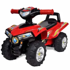 vidaXL Loopquad met licht en geluid rood