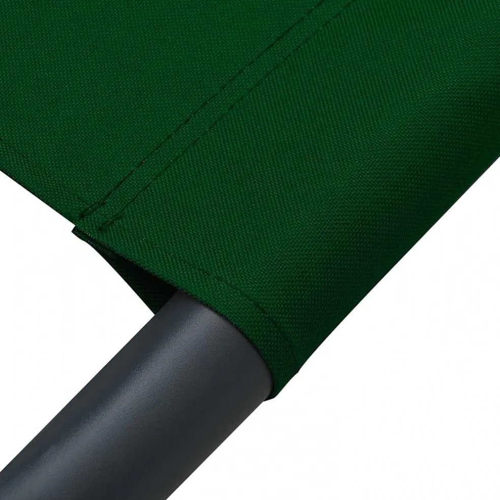 vidaXL Loungebed met luifel en kussens groen