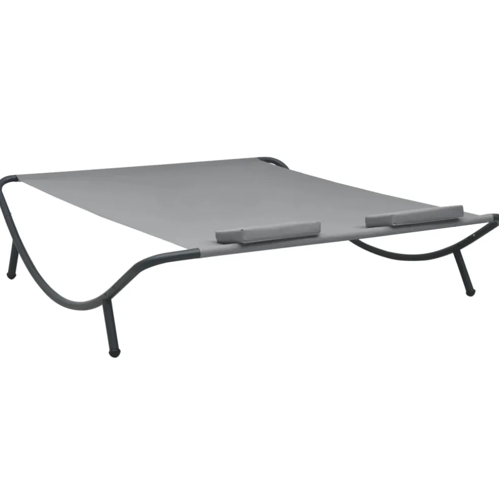 vidaXL Loungebed stof antraciet