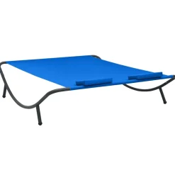 vidaXL Loungebed stof blauw