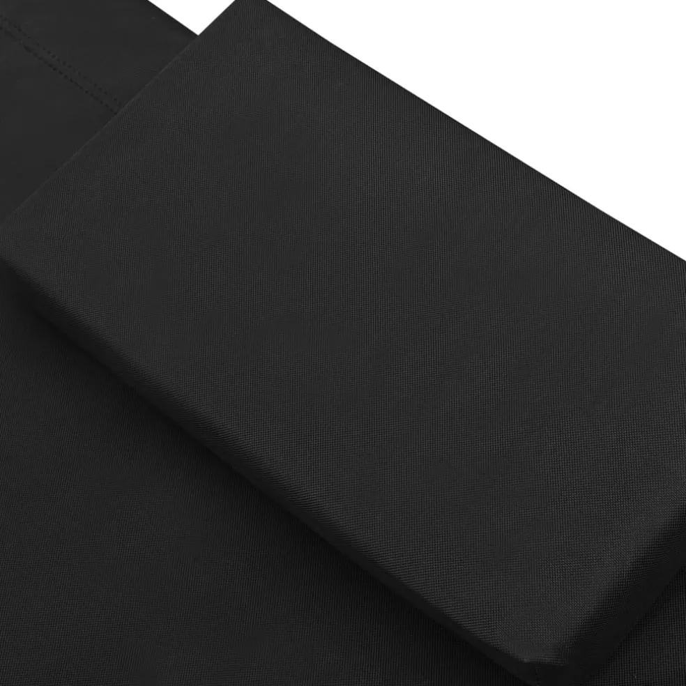 vidaXL Loungebed stof zwart