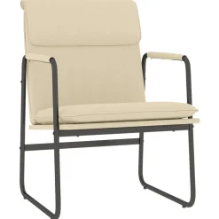 vidaXL Loungestoel 55x64x80 cm stof crèmekleurig