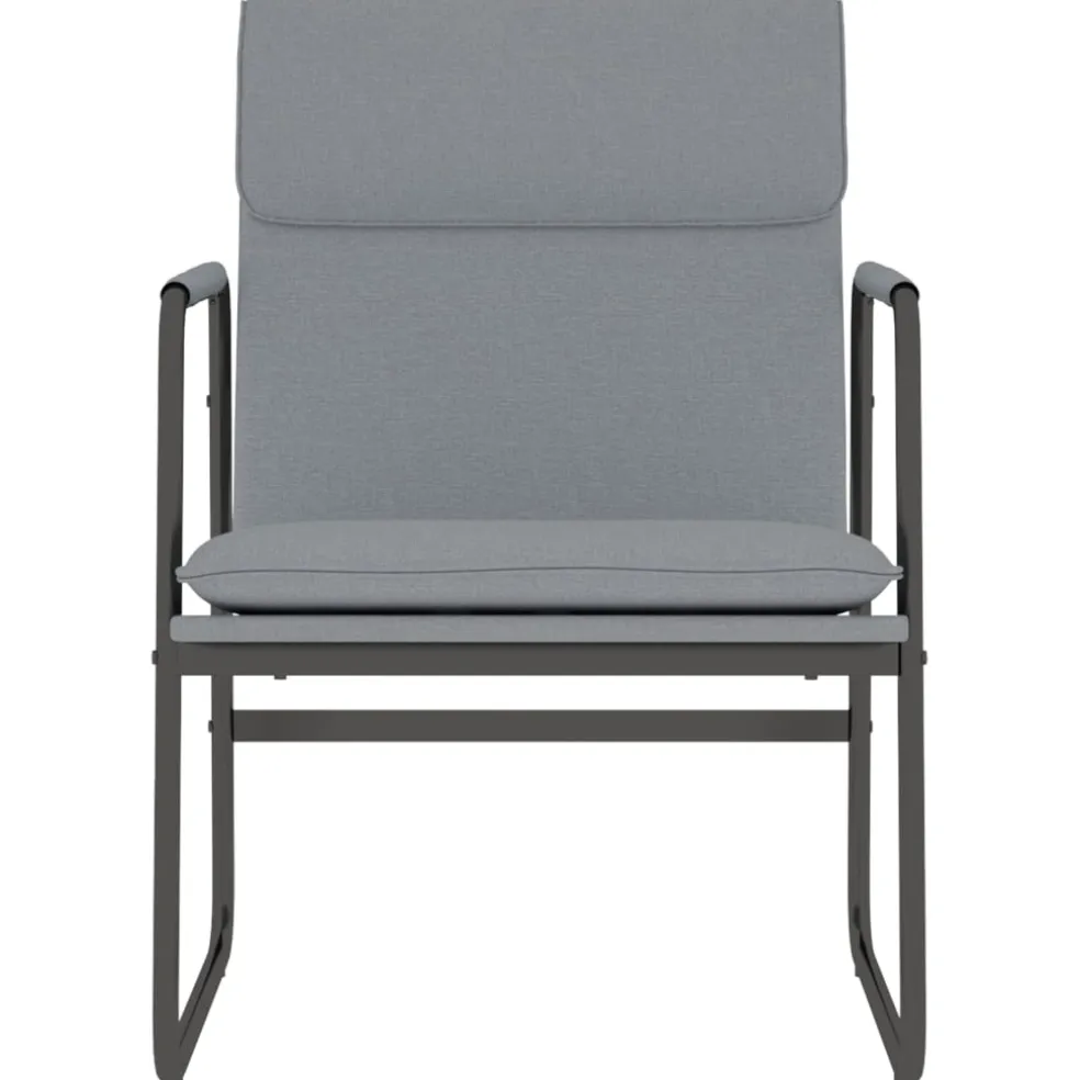 vidaXL Loungestoel 55x64x80 cm stof lichtgrijs
