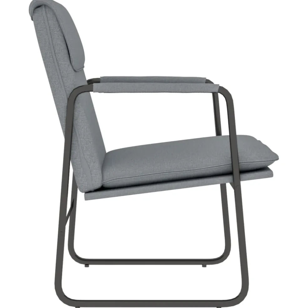 vidaXL Loungestoel 55x64x80 cm stof lichtgrijs