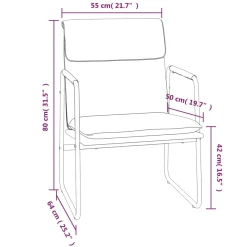 vidaXL Loungestoel 55x64x80 cm stof lichtgrijs