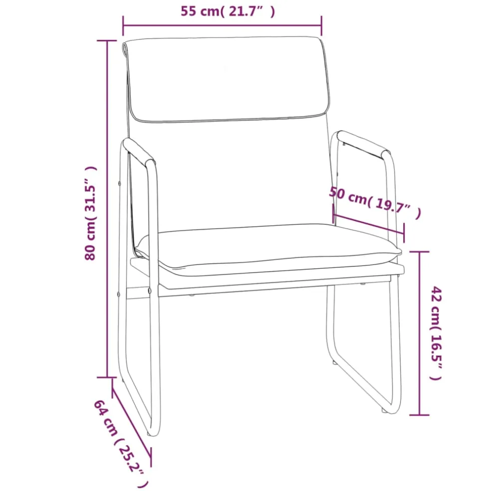 vidaXL Loungestoel 55x64x80 cm stof lichtgrijs