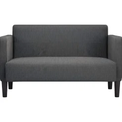 vidaXL Loveseat bank 109 cm corduroy stof donkergrijs