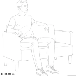 vidaXL Loveseat bank 109 cm corduroy stof donkergrijs