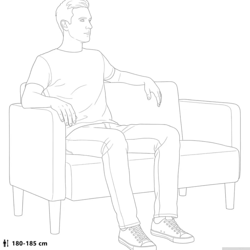 vidaXL Loveseat bank 109 cm corduroy stof donkergrijs