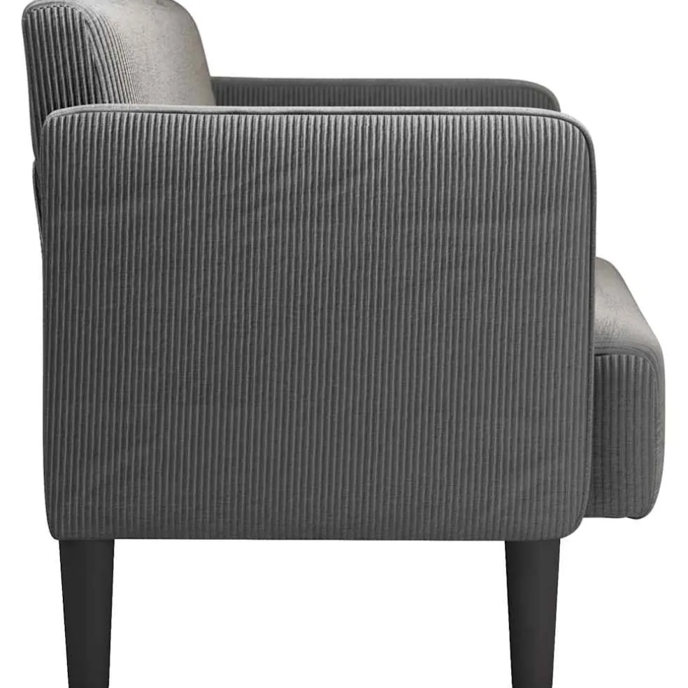 vidaXL Loveseat bank 109 cm corduroy stof donkergrijs