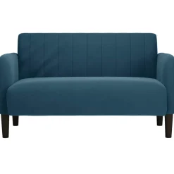vidaXL Loveseat bank 109 cm fluweel blauw