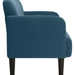 vidaXL Loveseat bank 109 cm fluweel blauw