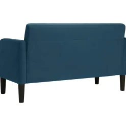 vidaXL Loveseat bank 109 cm fluweel blauw