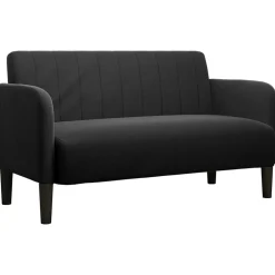 vidaXL Loveseat bank 109 cm fluweel zwart
