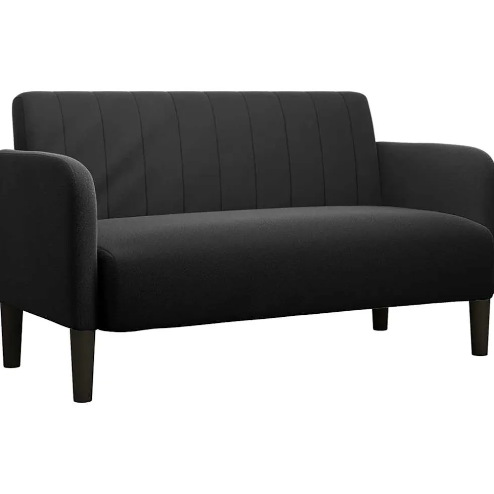 vidaXL Loveseat bank 109 cm fluweel zwart