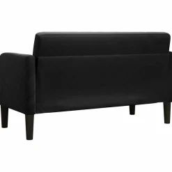 vidaXL Loveseat bank 109 cm fluweel zwart