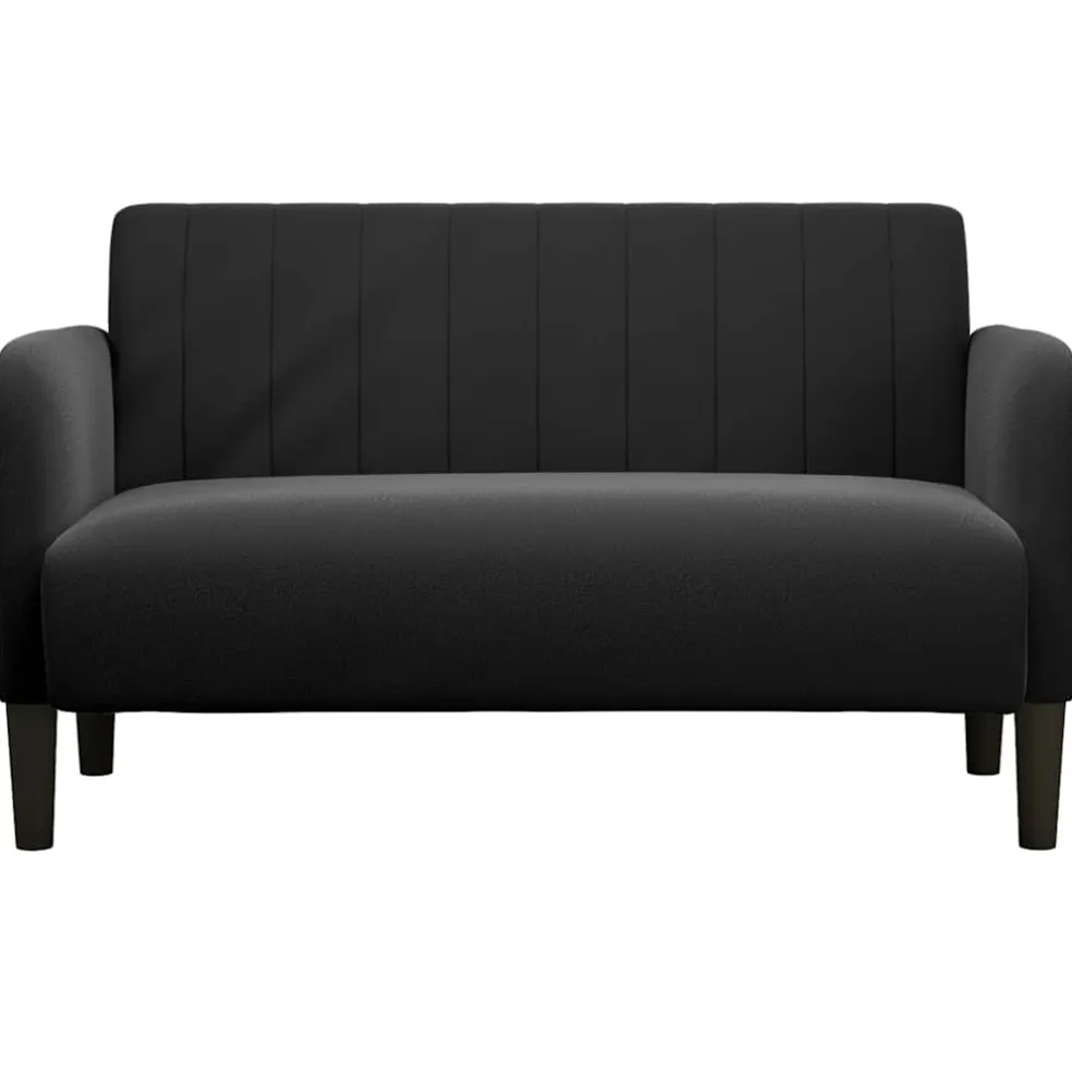vidaXL Loveseat bank 109 cm fluweel zwart