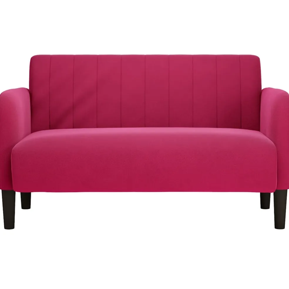 vidaXL Loveseat bank 109 cm fluweel wijnrood