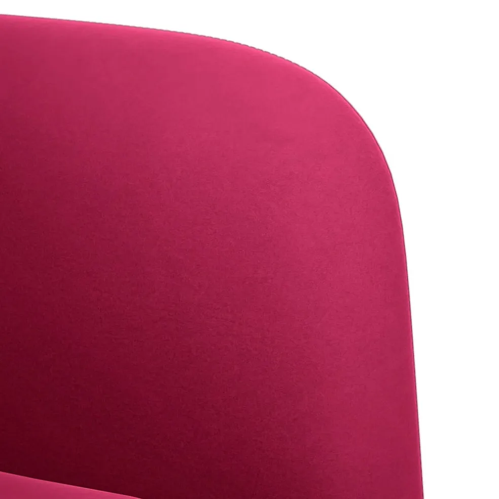 vidaXL Loveseat bank 109 cm fluweel wijnrood