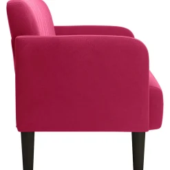 vidaXL Loveseat bank 109 cm fluweel wijnrood
