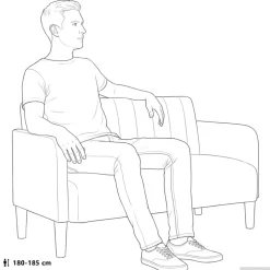 vidaXL Loveseat bank 109 cm fluweel wijnrood