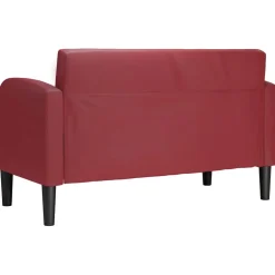 vidaXL Loveseat bank 110 cm kunstleer wijnrood