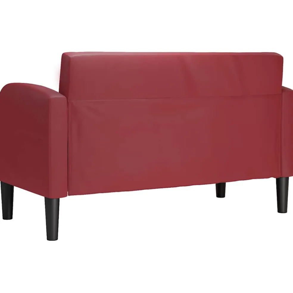 vidaXL Loveseat bank 110 cm kunstleer wijnrood